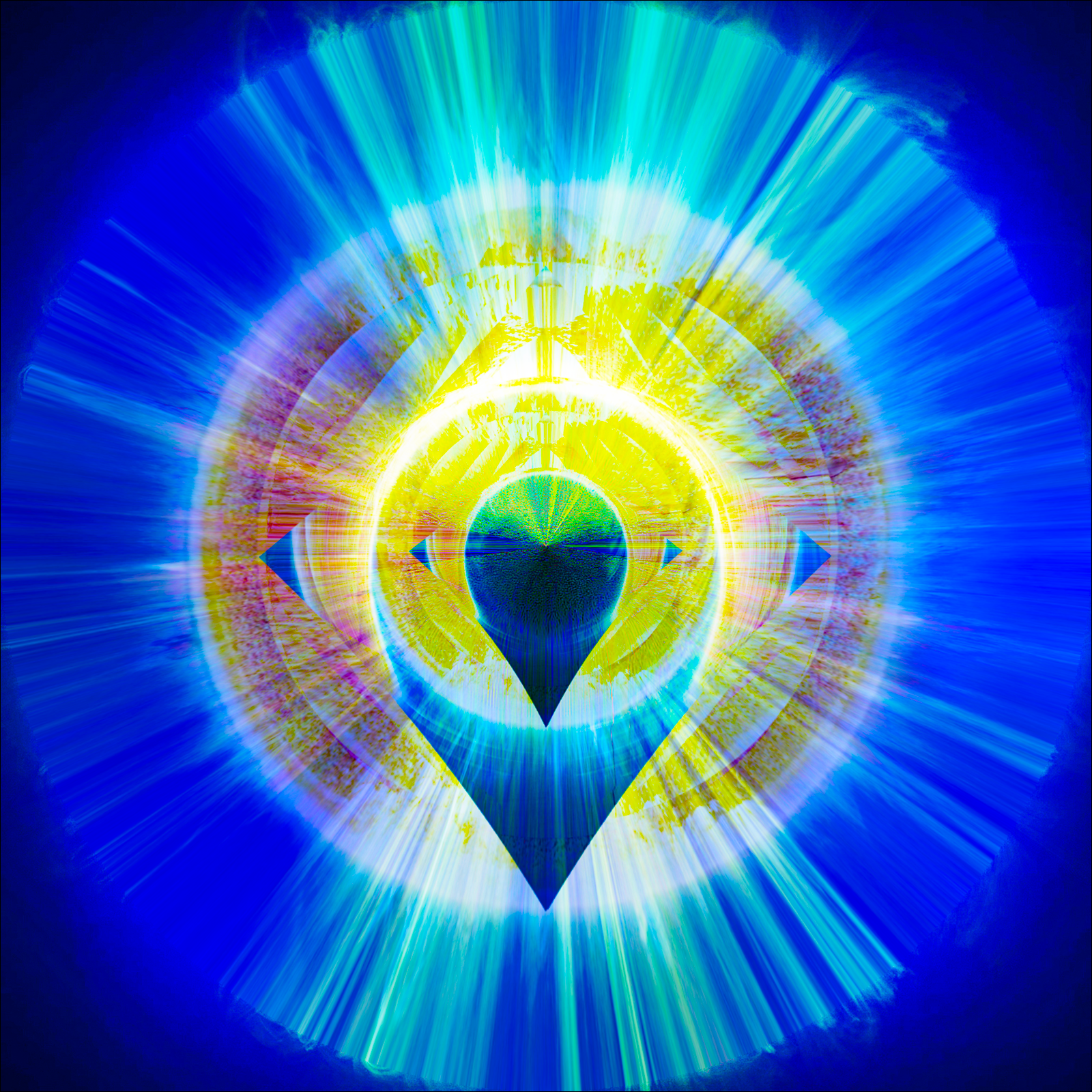 TRITTICO 3, il Sole, il Figlio e la Colomba, 2024, Serie Living in the Sun, digitalart