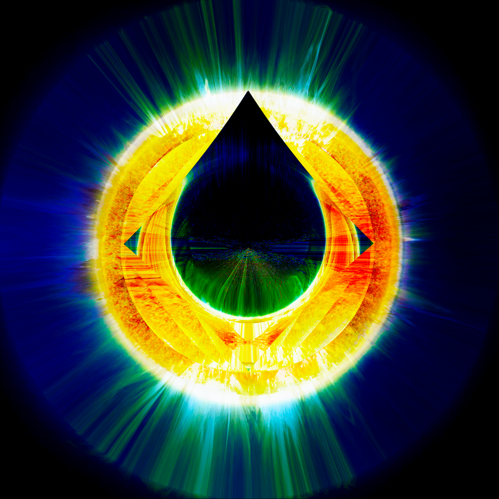 TRITTICO, il Sole, il Figlio e la Colomba, 2024, Serie Living in the Sun, digitalart