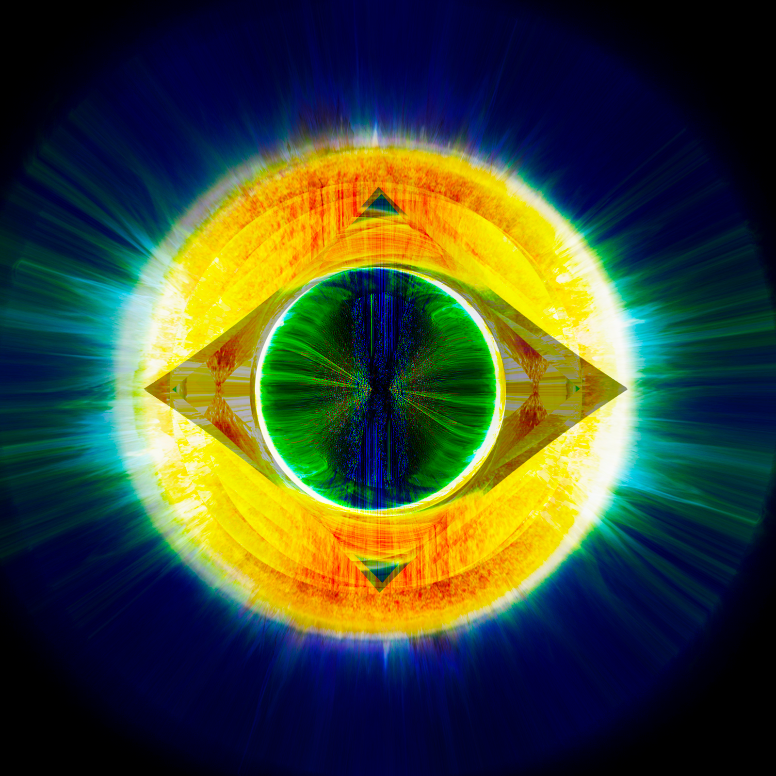 TRITTICO, il Sole, il Figlio e la Colomba, serie Living in the Sun, 2024, digitalart